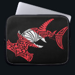 Tribal Scuba Flag Hammerhead Laptop Sleeve<br><div class="desc">created for my fellow shark lover</div>
