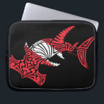 Tribal Scuba Flag Hammerhead Laptop Sleeve<br><div class="desc">created for my fellow shark lover</div>