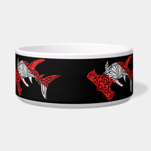 Tribal Scuba Flag Hammerhead Pet Bowl