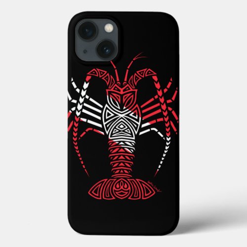 Tribal Scuba Flag Spiny Lobster iPhone 13 Case