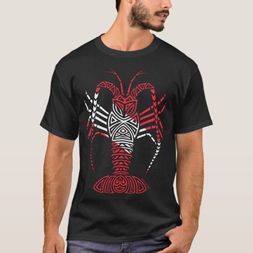 Tribal Scuba Flag Spiny Lobster T_Shirt
