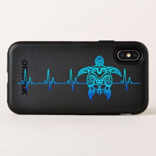 Tribal Sea Turtle Heartbeat EKG OtterBox Symmetry iPhone X Case