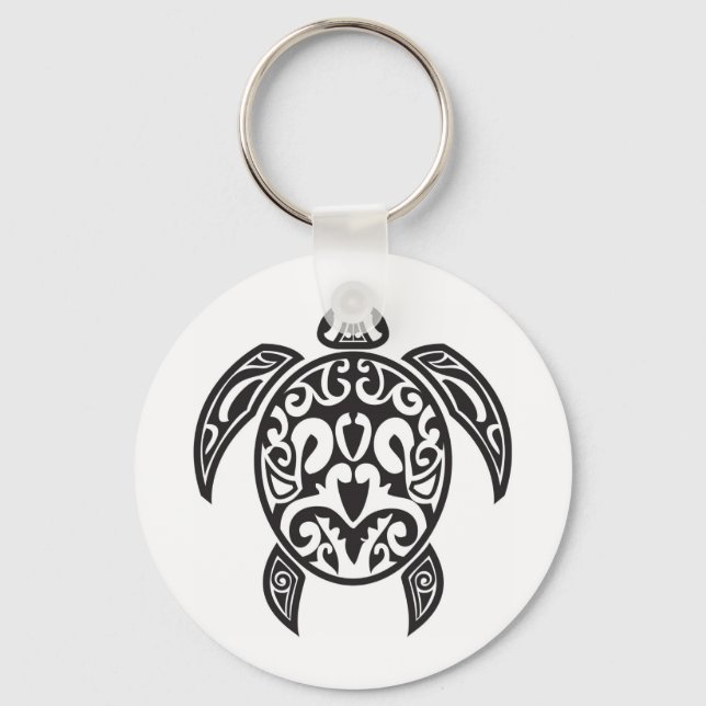 Tribal Sea Turtle Keychain (Front)