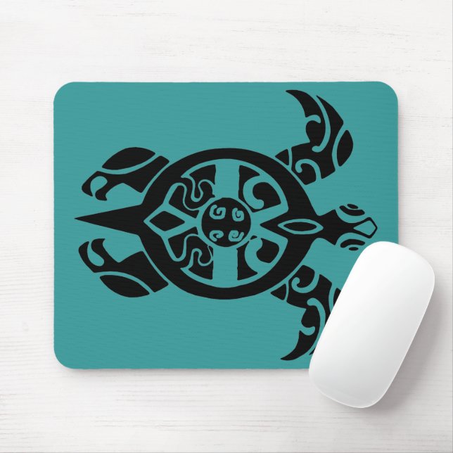 Tribal Sea Turtle Mousepad (With Mouse)