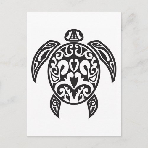 Tribal Sea Turtle Postcard