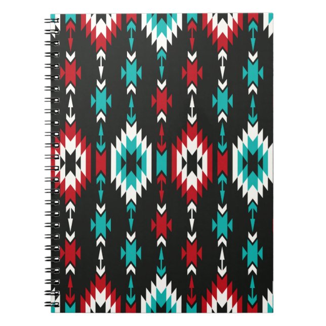 Tribal seamless colorful geometric pattern. Ethnic Notebook (Front)