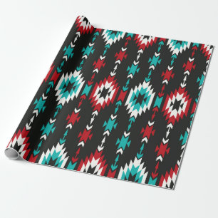 Tribal seamless colorful geometric pattern. Ethnic Wrapping Paper