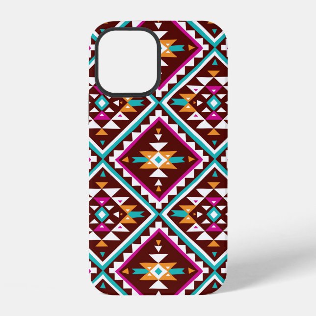 Tribal seamless colorful geometric pattern iphone case (Back)