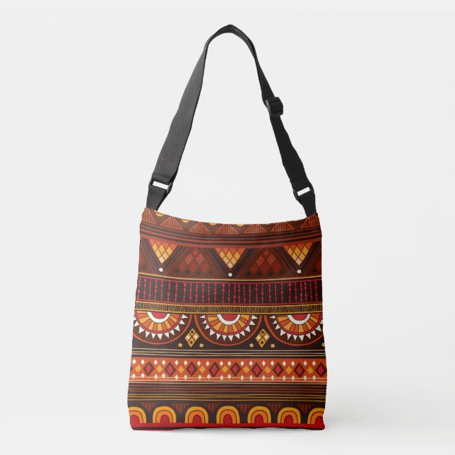 Tribal seamless design for various uses. crossbody bag (Front)