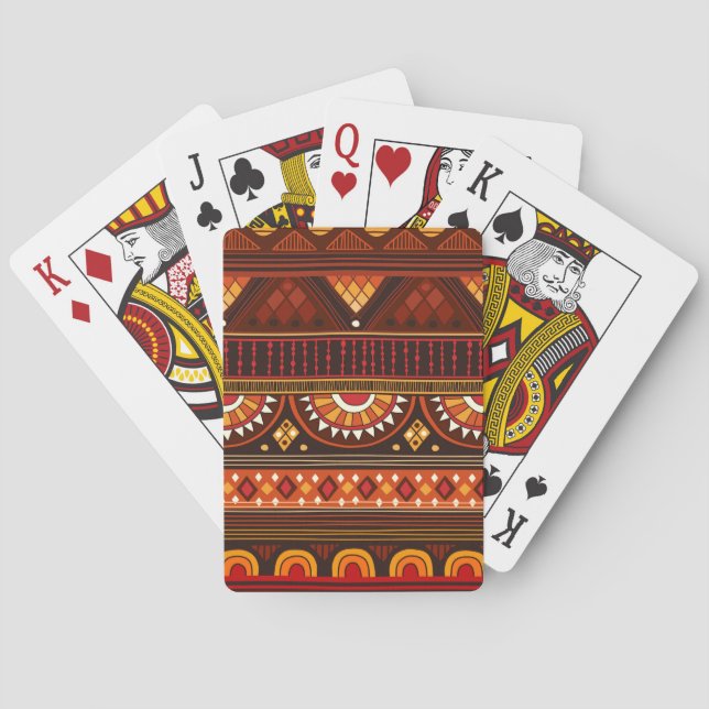 Tribal seamless design for various uses. poker cards (Back)