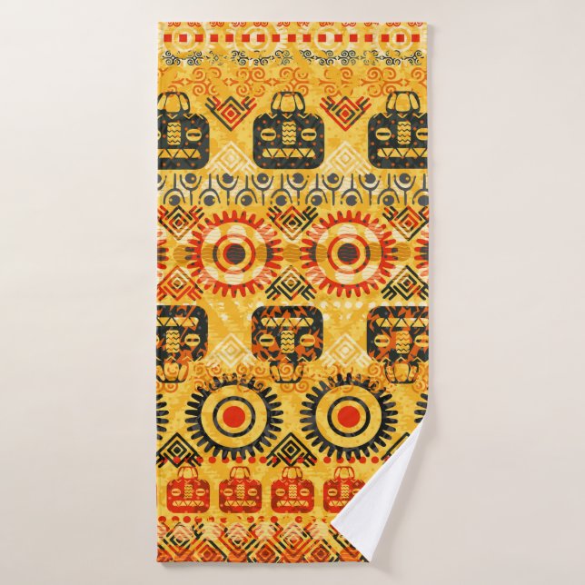 Tribal seamless pattern bath towel (Bath Towel)