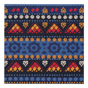 Tribal seamless pattern. faux canvas print