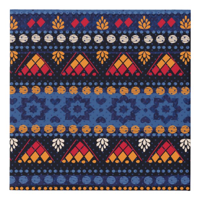 Tribal seamless pattern. faux canvas print (Front)