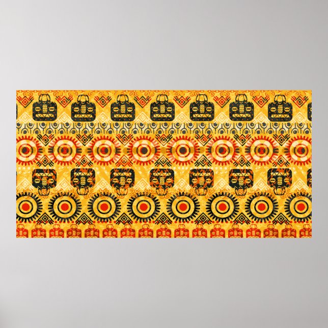 Tribal seamless pattern poster (Front)