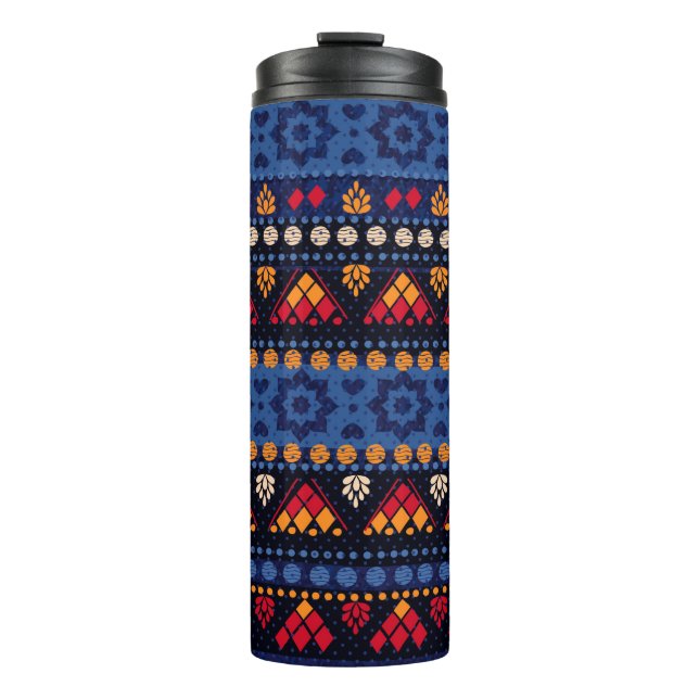 Tribal seamless pattern. thermal tumbler (Front)