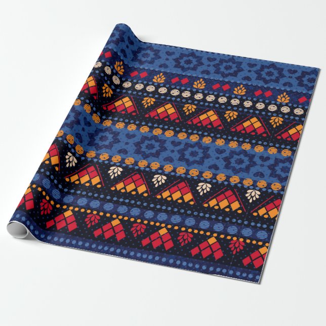 Tribal seamless pattern. wrapping paper (Unrolled)