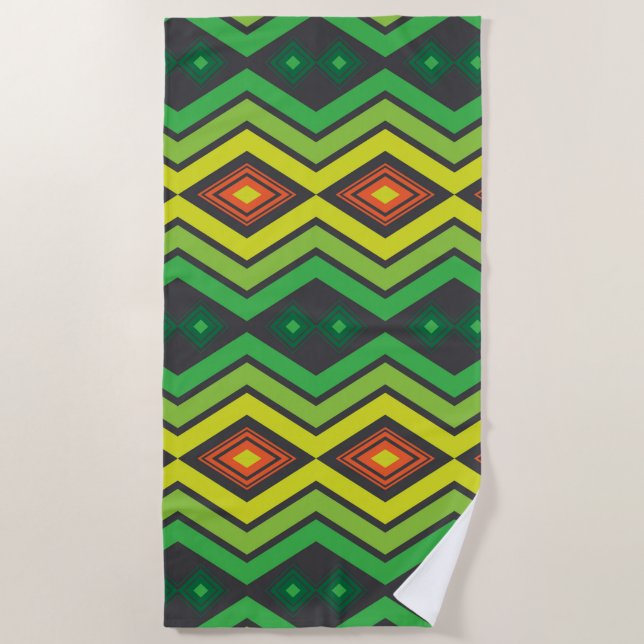 Tribal Selvatic printing Beach Towel (Front)