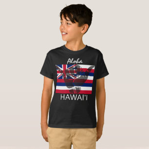 TRIBAL SHAKA (HANG LOOSE) HAWAII FLAG BG T-Shirt