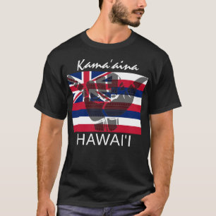 TRIBAL SHAKA (HANG LOOSE) Kamaʻāina HI FLAG BG T-Shirt