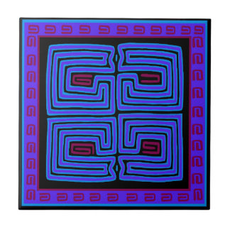 Tribal Shaman Maze Ceramic Tile