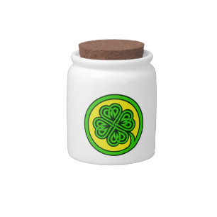 Tribal Shamrock candy jar