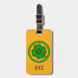 Tribal Shamrock custom luggage tag