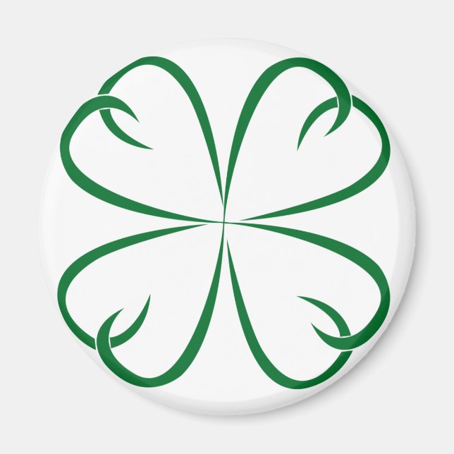 Tribal Shamrock Refrigerator Magnet (Front)