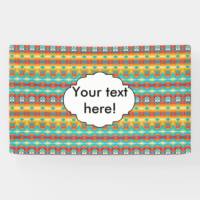 Tribal shapes rows banner (Horizontal)