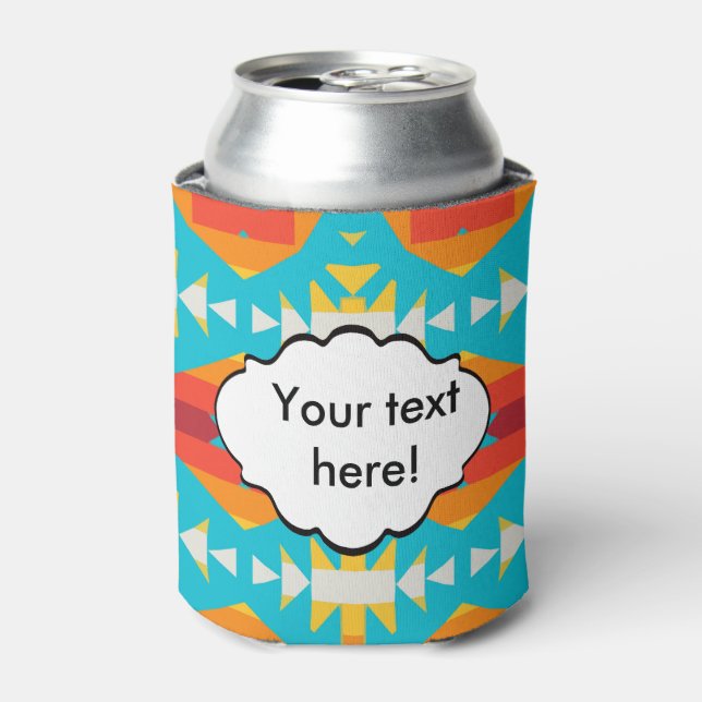 Tribal shapes rows can cooler (Can Front)