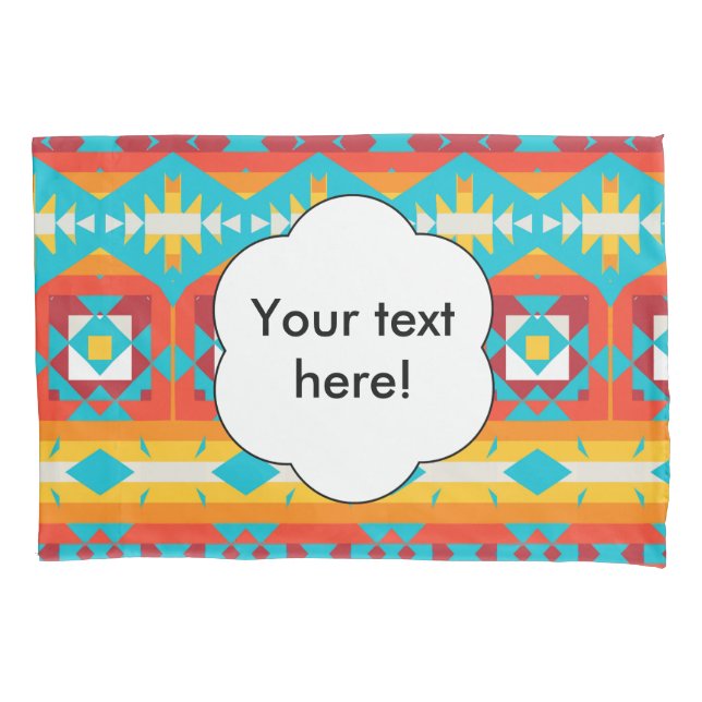 Tribal shapes rows pillow case (Front)