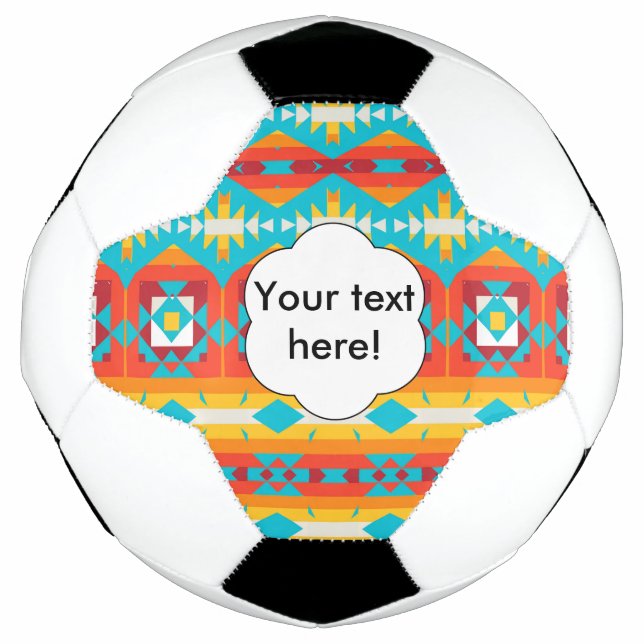 Tribal shapes rows soccer ball (Front)
