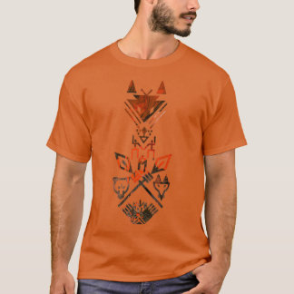 Tribal Sign Animals Wolf Bear Fox Spear Hand Totem T-Shirt