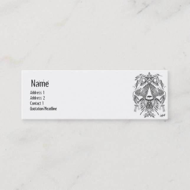Tribal - Skinny Mini Business Card (Front)
