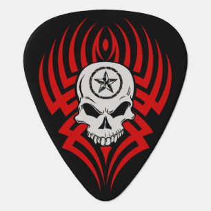 Tribal Skull Guitar Pick