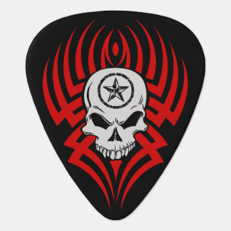 Tribal Skull Guitar Pick