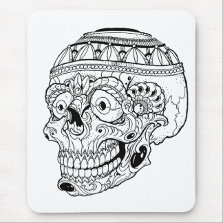 Tribal Skull Mouse Pad