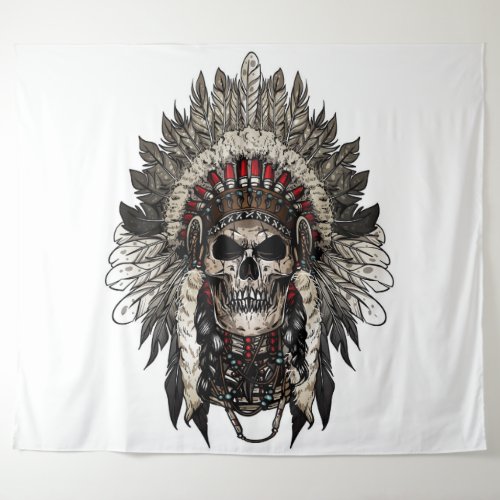 Tribal Skull Tapestry