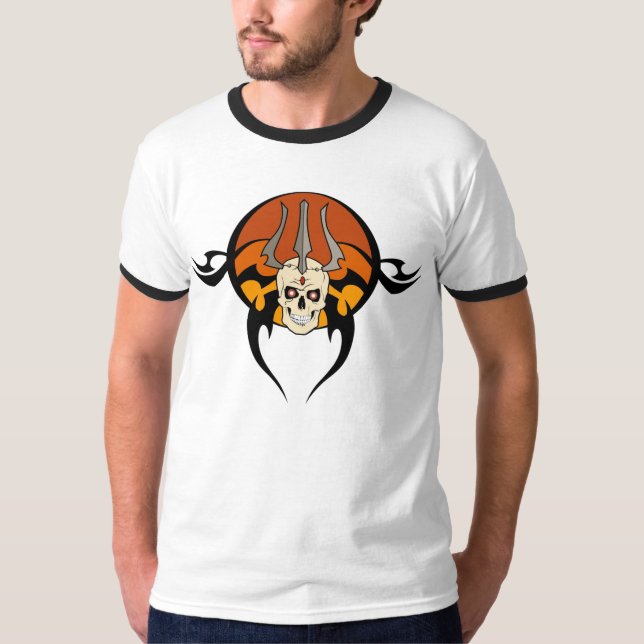 Tribal Skull Tattoo T-Shirt (Front)