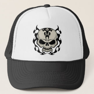 Tribal Skull Trucker Hat