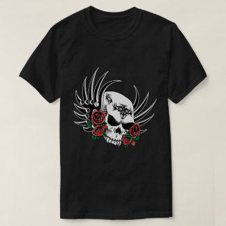 Tribal Skull with Roses T-Shirt
