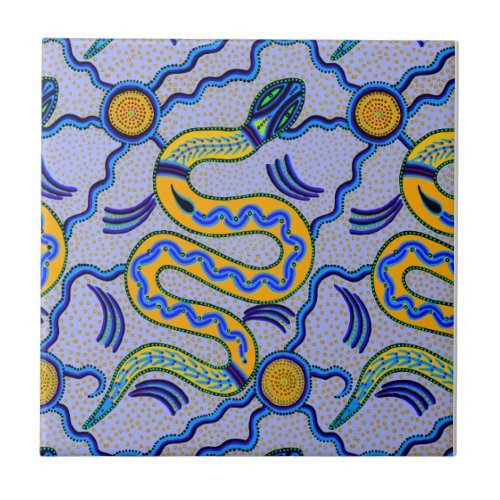 Tribal Snake Ceramic Tile