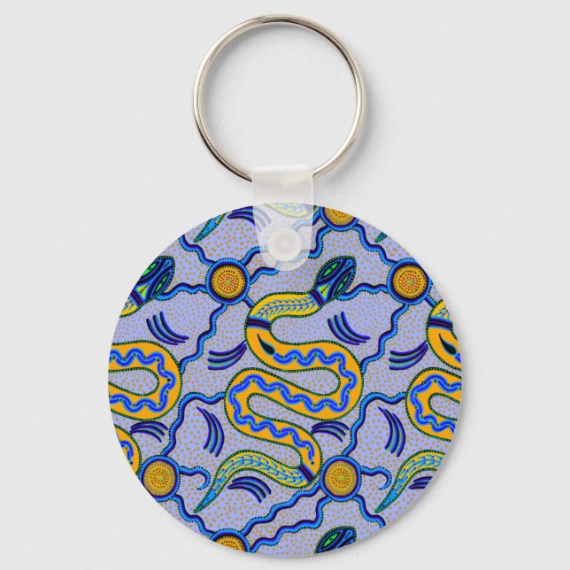 Tribal Snake Keychain (Front)