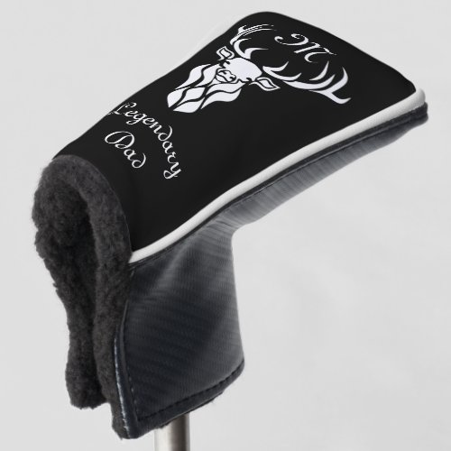 Tribal Snow Stag White Silhouette  Golf Head Cover