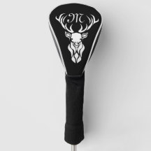 Tribal Snow Stag White Silhouette