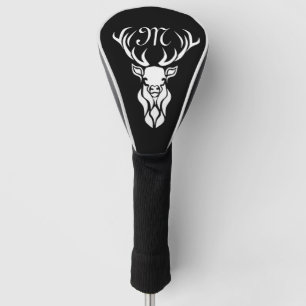 Tribal Snow Stag White Silhouette Golf Head Cover