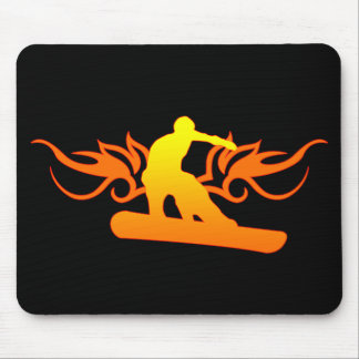 tribal snowboarding. mouse pad