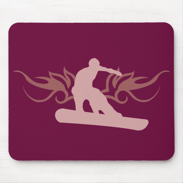 tribal snowboarding. mouse pad (Front)