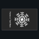 Tribal Snowflake Geometric Christmas Rectangular Sticker<br><div class="desc">Elegant christmas snowflake design with a tribal look.</div>