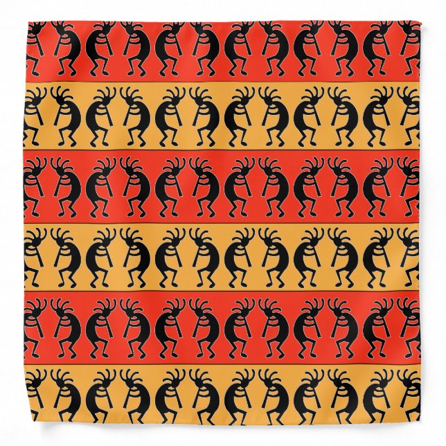 Tribal Southwest Design Kokopelli Bandanna (Front)
