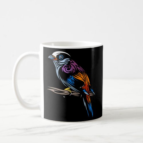 Tribal Sparrow Tropical Bird _ Coffee Mug